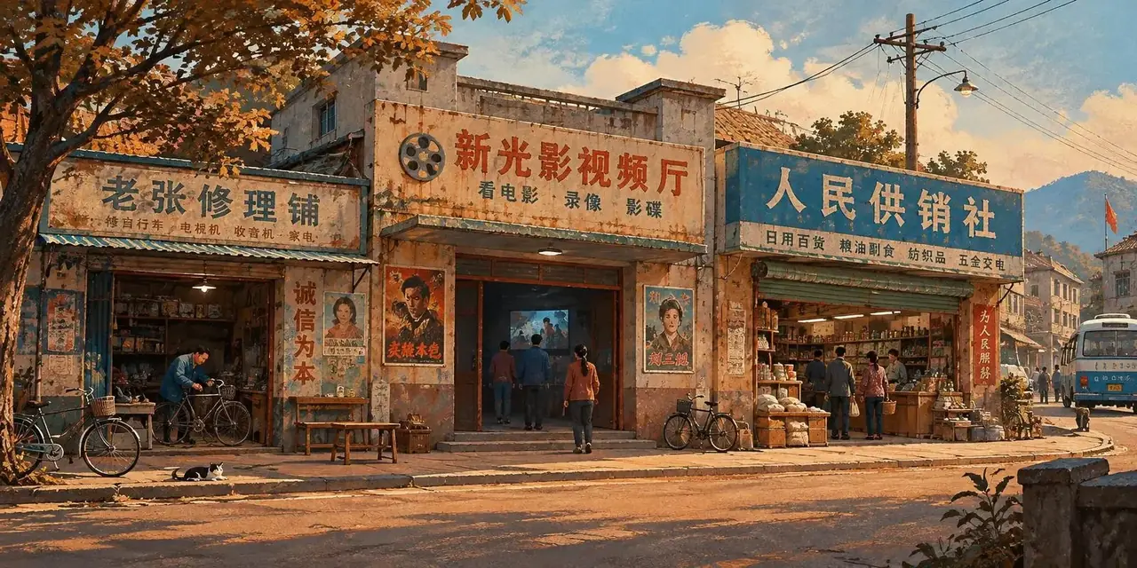 县城往事短剧 - 黄豆短剧 县城往事短剧频道主视觉,黄豆短剧县城烟火风横幅