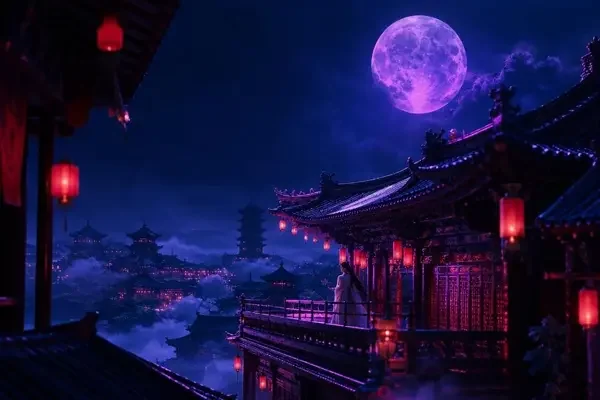 穿越重生题材短剧场景插画