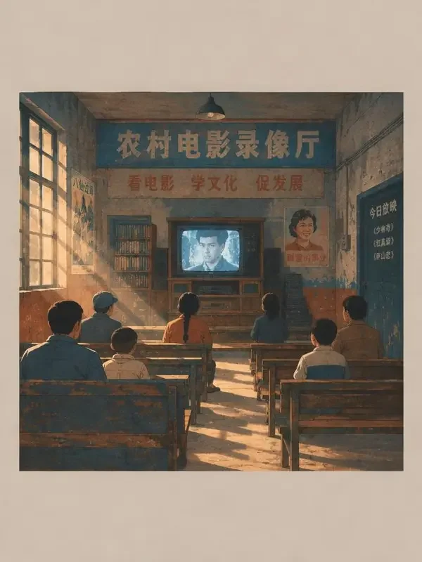 《老街录像厅》短剧封面，县城往事题材