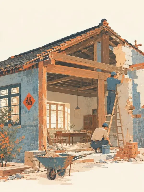 《老宅改造计划》短剧封面，返乡创业题材