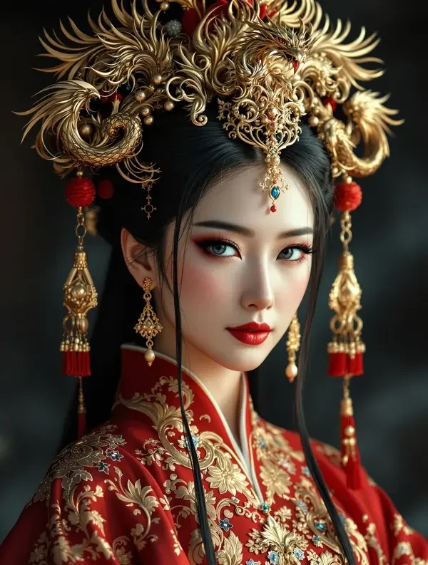 凤归朝短剧封面海报，穿越重生题材